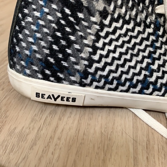 SeaVees Checked Print High Top Sneakers - Picture 5 of 7